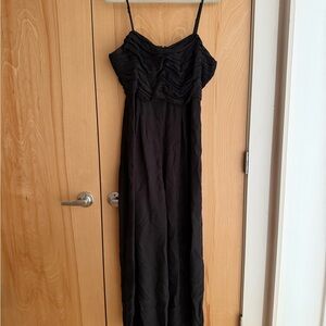 Madewell black wide leg jumpsuit